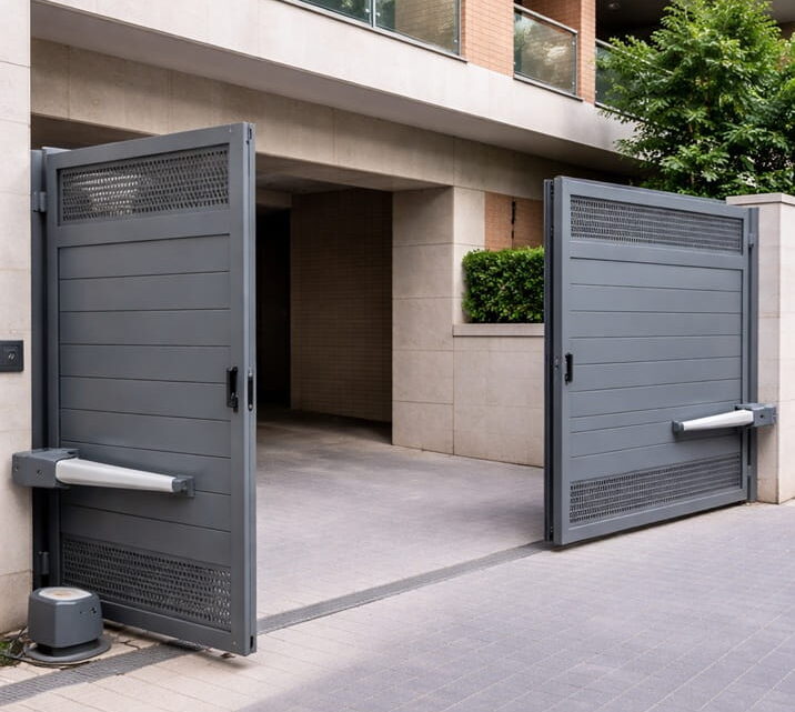Puerta batiente de garaje en vivienda en Valencia