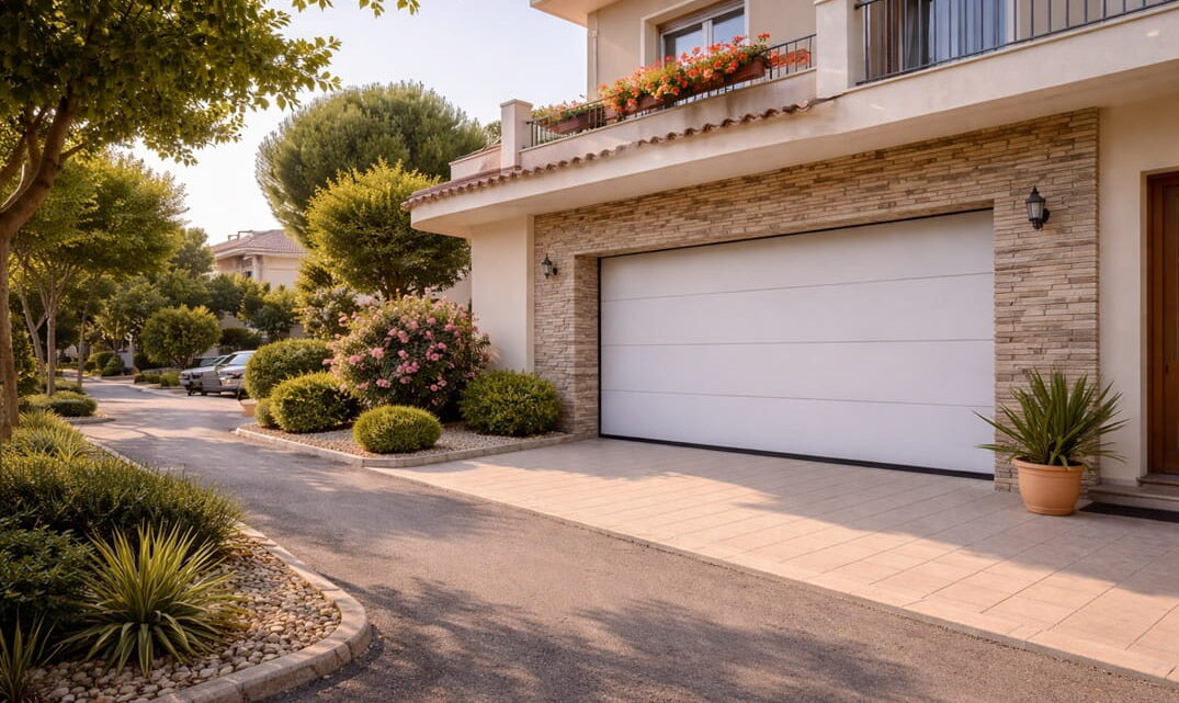 Puerta de garaje en vivienda unifamiliar de Bétera Valencia