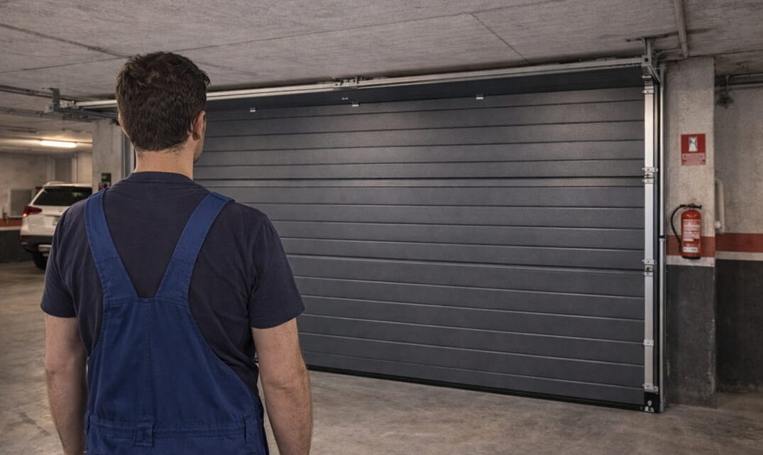 Nueva puerta automática de garaje instalada en vivienda